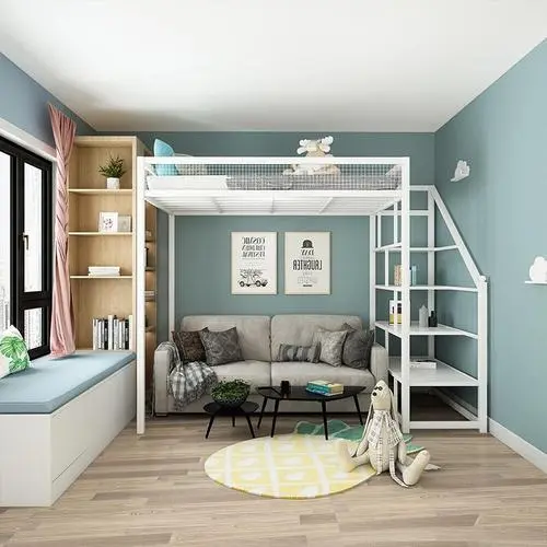 Space-Saving Loft Bed Frames with Stairs