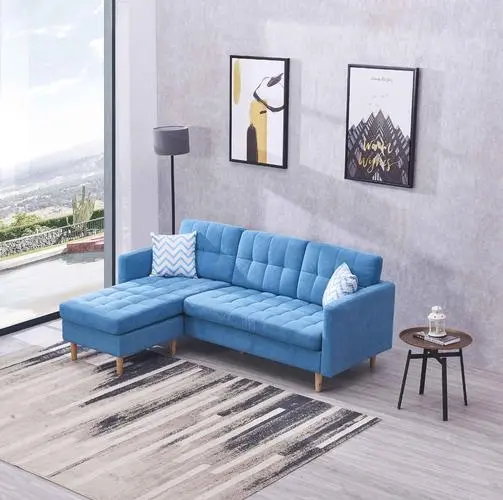 Affordable L-shaped sectional sofas for small modern urban apartments