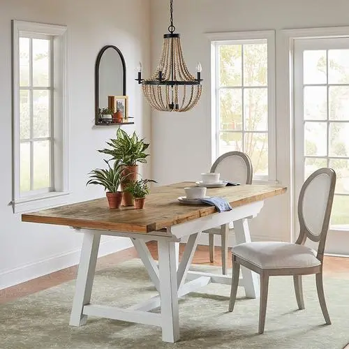 Space-Saving Farmhouse Dining Tables for Small Family Gatherings